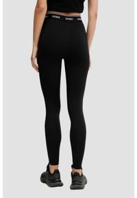 Guess - GUESS Czarne damskie legginsy Alba, Rozmiar M. Okazja: na co dzień. Kolor: czarny. Materiał: materiał. Styl: casual #3