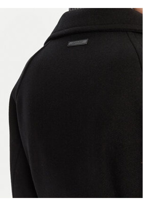 Calvin Klein Płaszcz wełniany LV044D557G Czarny Regular Fit. Kolor: czarny. Materiał: wełna