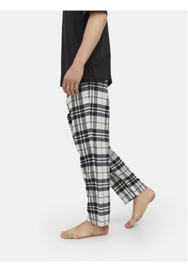 Jack & Jones - Jack&Jones Spodnie piżamowe Crimon 12182711 Beżowy Regular Fit. Kolor: beżowy. Materiał: bawełna