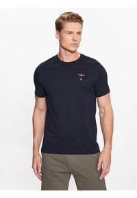 Aeronautica Militare T-Shirt 251TS1580J372 Granatowy Regular Fit. Kolor: niebieski. Materiał: bawełna