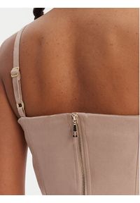 Guess Top W6RH03 WJ472 Beżowy Slim Fit. Kolor: beżowy. Materiał: syntetyk #7