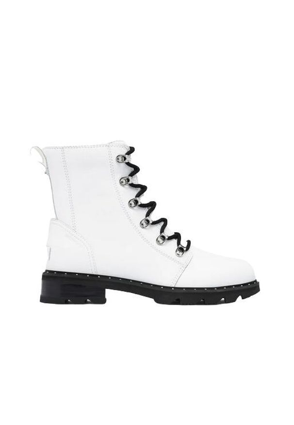 sorel - Buty do chodzenia damskie Sorel Lennox. Kolor: biały. Materiał: skóra. Sport: turystyka piesza