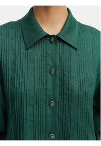 Luisa Spagnoli Sukienka koszulowa Pasotto 543083 Zielony ciemny Regular Fit. Kolor: zielony. Materiał: len. Typ sukienki: koszulowe #3