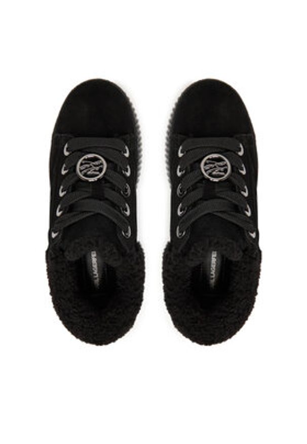 Karl Lagerfeld - KARL LAGERFELD Sneakersy Kreeper Lo KL42312 Czarny. Kolor: czarny. Materiał: skóra, zamsz