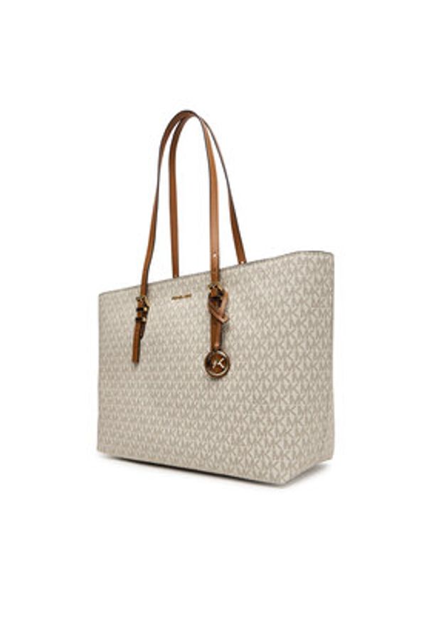 MICHAEL Michael Kors Torebka Quinn 30T5GQNT9B Beżowy. Kolor: beżowy. Materiał: skórzane