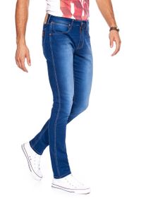 Wrangler - JEANSY MĘSKIE WRANGLER BOSTIN SHADES OF BLUE W17SY241O. Okazja: na co dzień. Styl: casual #9