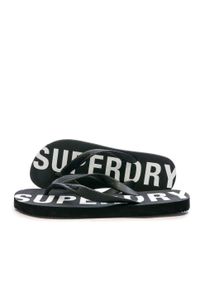 Japonki plażowe męskie Superdry Code Essential Flip Flop. Okazja: na plażę. Kolor: czarny