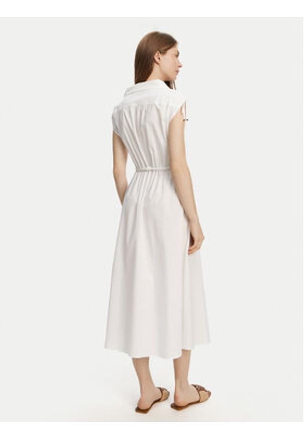 Marella Sukienka codzienna Riviera 2513221052 Biały Relaxed Fit. Okazja: na co dzień. Kolor: biały. Materiał: bawełna. Typ sukienki: proste. Styl: casual