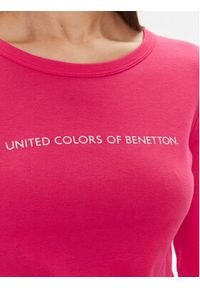 United Colors of Benetton - United Colors Of Benetton Bluzka 3GA2E16G0 Różowy Regular Fit. Kolor: różowy. Materiał: bawełna #4