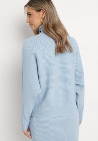 Born2be - Niebieski Golf z Luźnym Rękawem Canauto. Typ kołnierza: golf. Kolor: niebieski. Sezon: jesień, zima #5