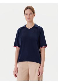 TOMMY HILFIGER - Tommy Hilfiger Polo WW0WW45694 Écru Regular Fit. Typ kołnierza: polo. Materiał: bawełna