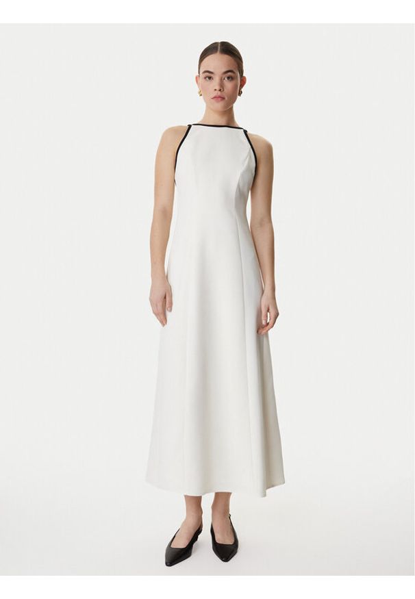 Marella Sukienka koktajlowa Sapore 2613221113 Écru Regular Fit. Materiał: syntetyk. Styl: wizytowy