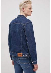 Tommy Jeans Kurtka jeansowa męska kolor granatowy przejściowa. Okazja: na co dzień. Kolor: niebieski. Materiał: materiał. Wzór: gładki. Styl: casual #3