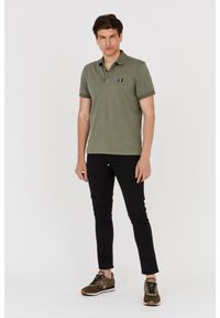 Aeronautica Militare - AERONAUTICA MILITARE Męska zielona koszulka polo, Rozmiar XXL. Typ kołnierza: polo. Kolor: zielony. Wzór: aplikacja #3