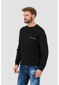 Armani Exchange - ARMANI EXCHANGE Czarny męski sweter Jumpers, Rozmiar XL. Kolor: czarny #3