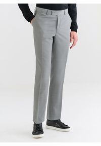 Pako Lorente - PAKO LORENTE – Szare spodnie garniturowe w delikatną kratę. Kolor: szary. Materiał: poliester, wełna, lycra #5