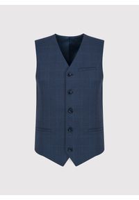 Pako Lorente - PAKO LORENTE – Granatowa kamizelka męska w kratę. Kolor: niebieski #3