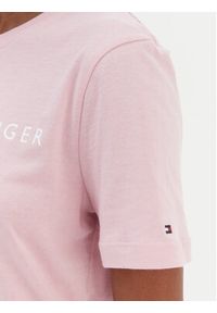 TOMMY HILFIGER - Tommy Hilfiger T-Shirt Logo WW0WW40276 Różowy Regular Fit. Kolor: różowy. Materiał: bawełna #3