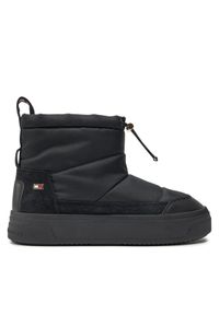 TOMMY HILFIGER - Tommy Hilfiger Śniegowce Flag Nylon Mini Snowboot FW0FW08334 Czarny. Kolor: czarny. Materiał: materiał #1