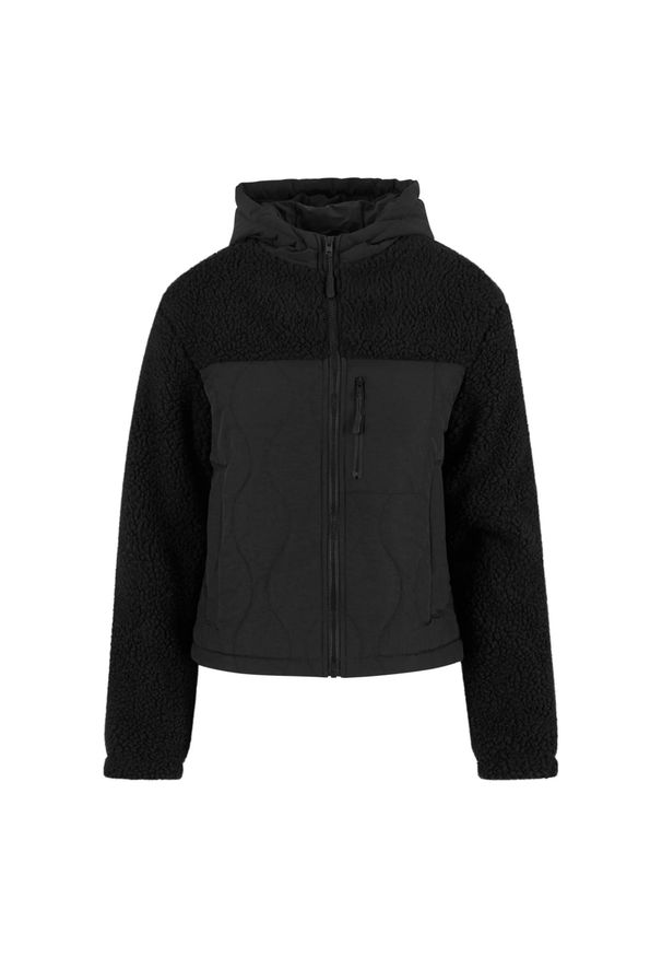 Urban Classics - Damska Bluza Polarowa Z Marszczonego Polaru. Kolor: zielony, czarny, brązowy, wielokolorowy. Materiał: polar. Sezon: zima