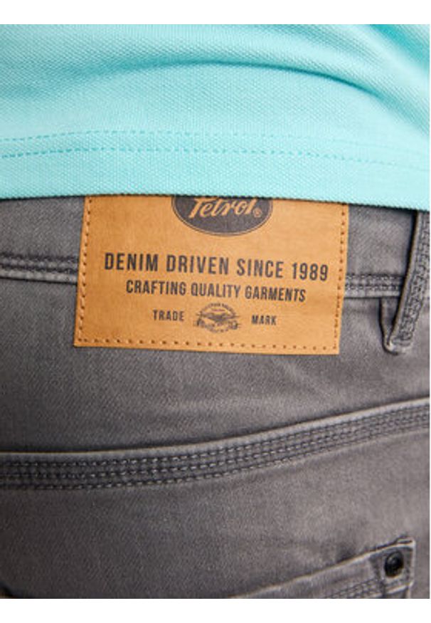 Petrol Industries Szorty jeansowe M-ROS-SHO001 Szary Slim Fit. Kolor: szary. Materiał: bawełna