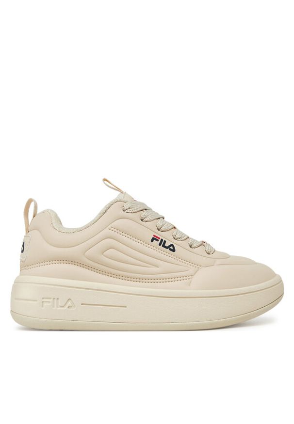 Fila Sneakersy Superbubble FFW0536 70027 Beżowy. Kolor: beżowy. Materiał: skóra