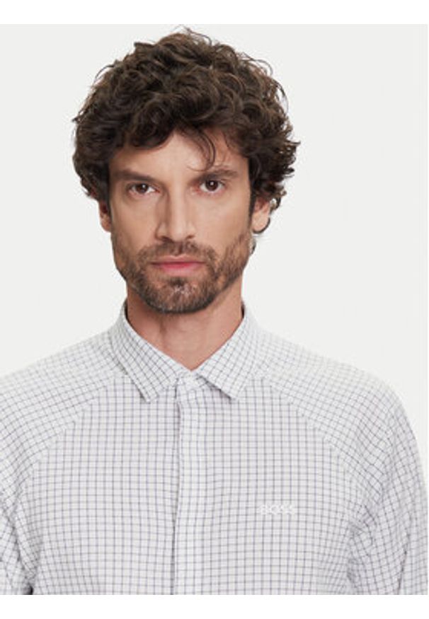 BOSS Koszula Excurse 50544843 Biały Regular Fit. Kolor: biały. Materiał: bawełna