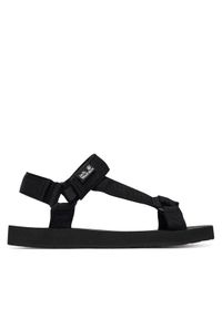 Jack Wolfskin Sandały Taiga A65621 Czarny. Kolor: czarny. Materiał: materiał #1