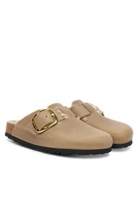 Birkenstock Klapki Boston Big Buckle Shearling 1030444 Brązowy. Kolor: brązowy. Materiał: skóra #3