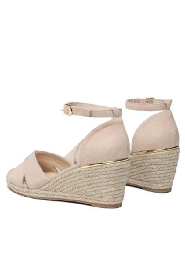 Jenny Fairy Espadryle WSS20802-01 Beżowy. Kolor: beżowy. Materiał: materiał