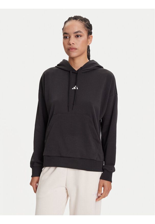 Adidas - adidas Bluza Essentials Small Logo JD7989 Czarny Regular Fit. Kolor: czarny. Materiał: bawełna, syntetyk