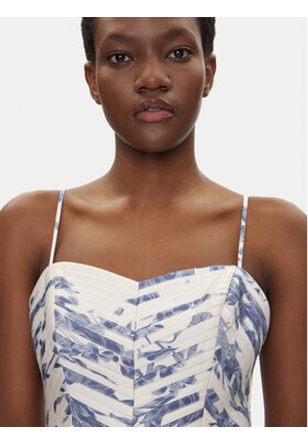 Guess Sukienka letnia W5GT0L WCWF2 Biały Regular Fit. Kolor: biały. Materiał: syntetyk. Sezon: lato