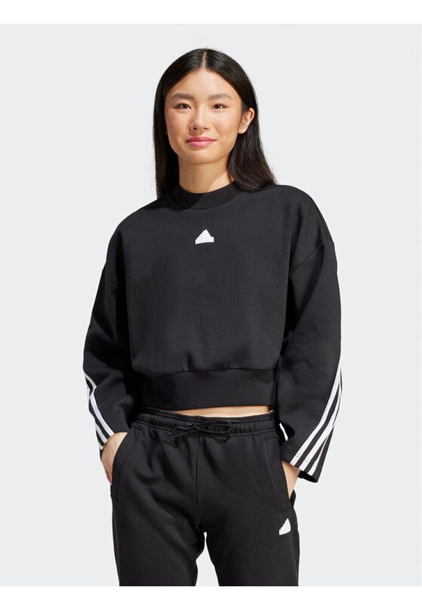 Adidas - adidas Bluza Future Icons 3-Stripes IP1549 Czarny Loose Fit. Kolor: czarny. Materiał: syntetyk