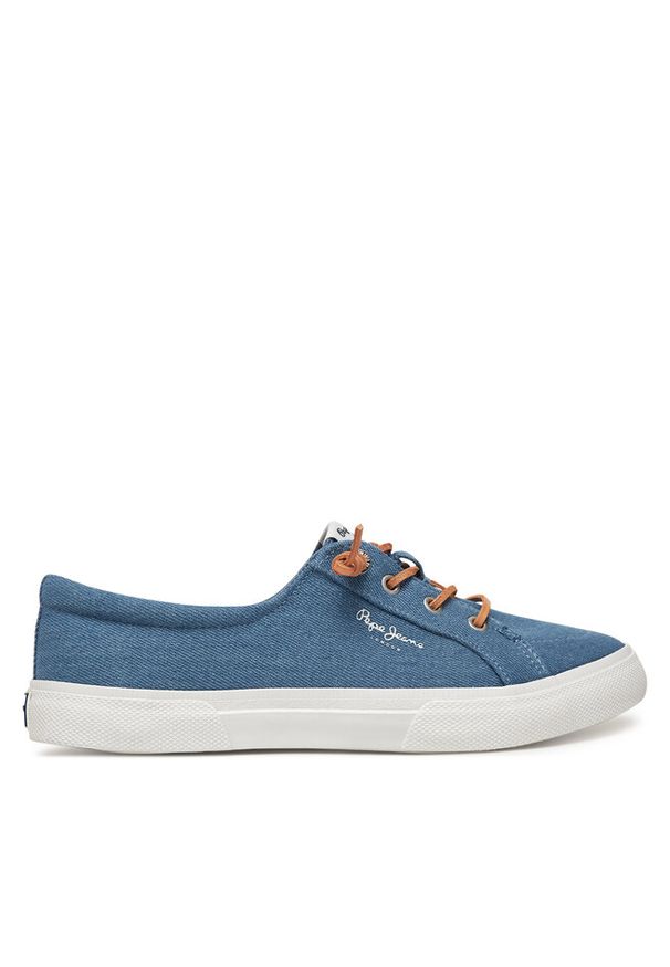 Sneakersy Pepe Jeans. Kolor: niebieski. Materiał: denim
