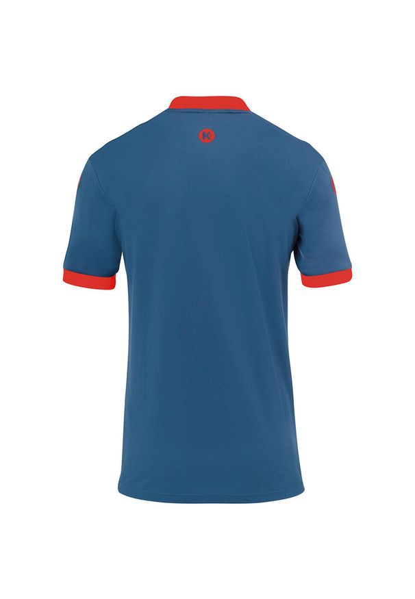 KEMPA - Jersey Kempa Player. Typ kołnierza: kołnierzyk kontrastowy. Kolor: wielokolorowy, pomarańczowy, żółty, szary, niebieski. Materiał: jersey. Wzór: kolorowy