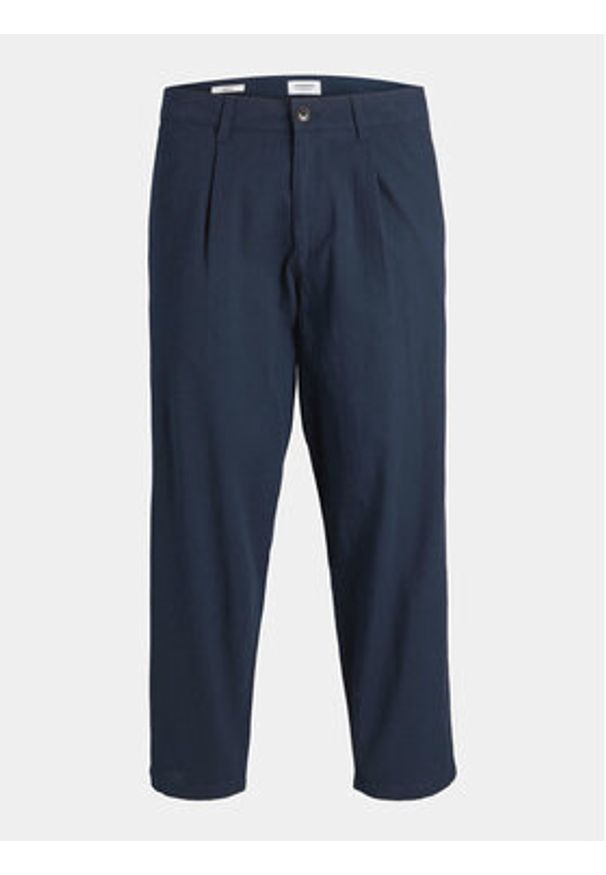 Jack & Jones - Jack&Jones Spodnie materiałowe Bill 12248993 Granatowy Regular Fit. Kolor: niebieski. Materiał: bawełna