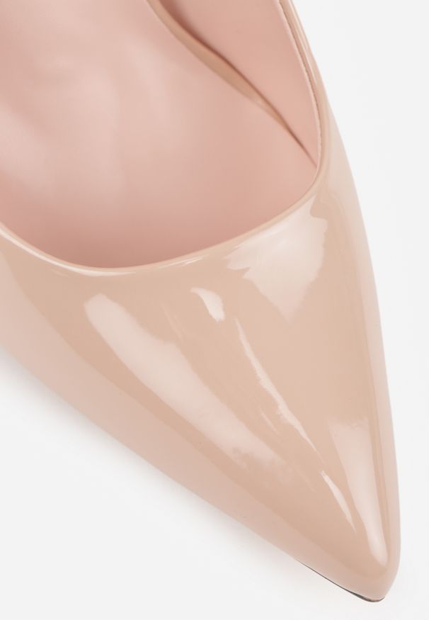 Renee - Beżowe Szpilki Cassildi. Kolor: beżowy. Materiał: materiał. Wzór: gładki. Obcas: na szpilce. Styl: elegancki. Wysokość obcasa: wysoki