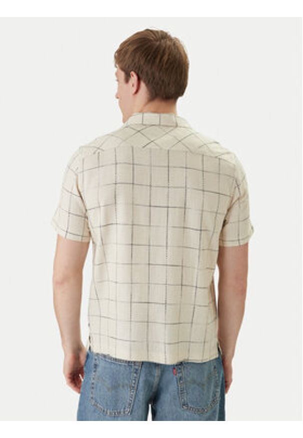 Guess Koszula M6GH46 W1754 Beżowy Regular Fit. Kolor: beżowy. Materiał: wiskoza