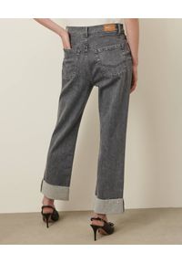 Marella - MARELLA - Szare jeansy mom-fit. Stan: podwyższony. Kolor: szary #5
