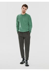 Pako Lorente - PAKO LORENTE – Zielony męski sweter. Kolor: zielony, czerwony. Materiał: wełna, poliamid, akryl. Wzór: gładki. Sezon: jesień #6