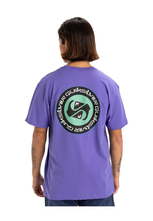 Quiksilver - Koszulka z krótkim rękawem dla Mężczyzn CIRCLE BACK Fioletowy. Kolor: fioletowy. Materiał: materiał, bawełna. Długość rękawa: krótki rękaw. Długość: krótkie