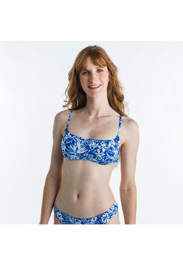 Góra kostiumu kąpielowego damska Roxy. Kolor: niebieski. Materiał: nylon, elastan