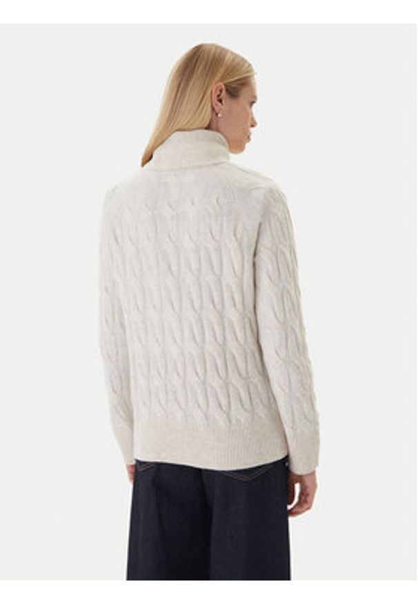 TOMMY HILFIGER - Tommy Hilfiger Golf WW0WW46791 Beżowy Regular Fit. Typ kołnierza: golf. Kolor: beżowy. Materiał: wełna