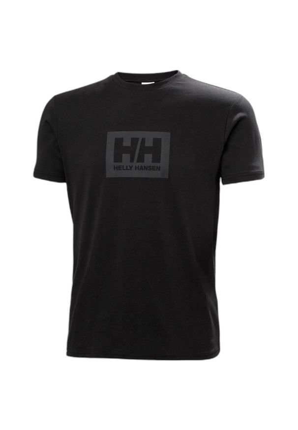 Koszulka Helly Hansen Box 2.0. Kolor: czarny. Materiał: bawełna