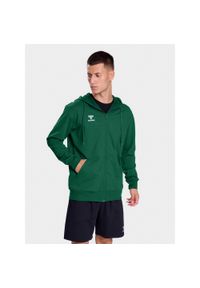 Bluza dresowa z kapturem Hummel Go 2.0. Typ kołnierza: kaptur. Kolor: zielony. Materiał: dresówka. Sport: fitness #1
