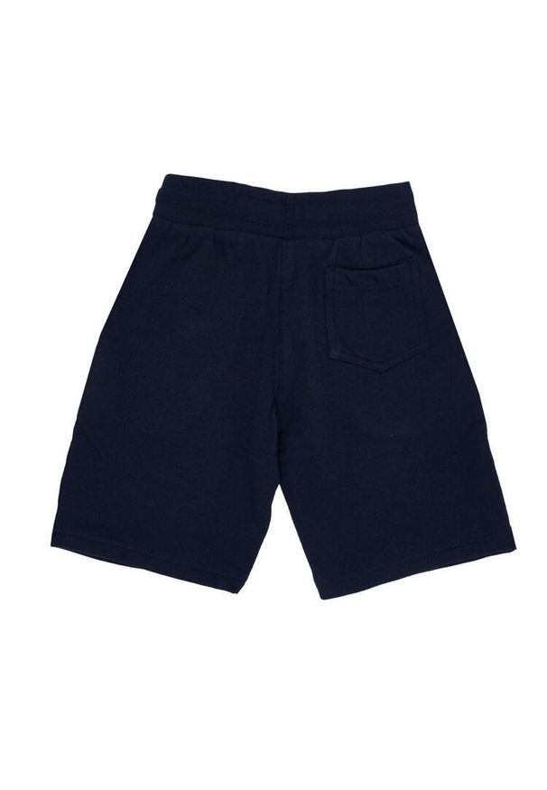LEONE 1947 APPAREL - Podstawowe dziecięce bermudy polarowe z małym logo. Okazja: na uczelnię. Kolor: niebieski. Materiał: polar. Styl: sportowy. Sport: joga i pilates