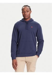 Wrangler Bluza Sign Off 112350542 Granatowy Regular Fit. Kolor: niebieski. Materiał: bawełna