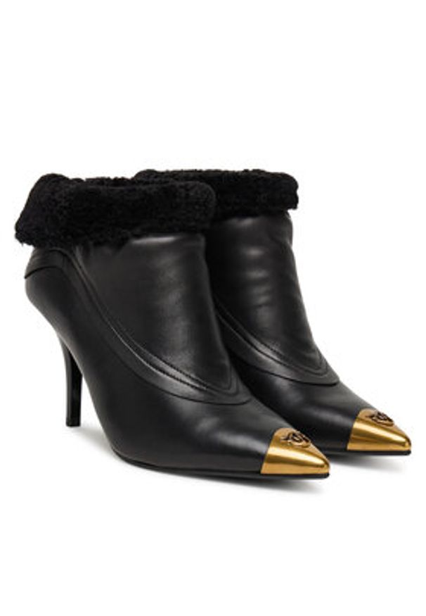 Pinko - PINKO Botki Lucy 25 SD0421 P093 Czarny. Kolor: czarny. Materiał: skóra