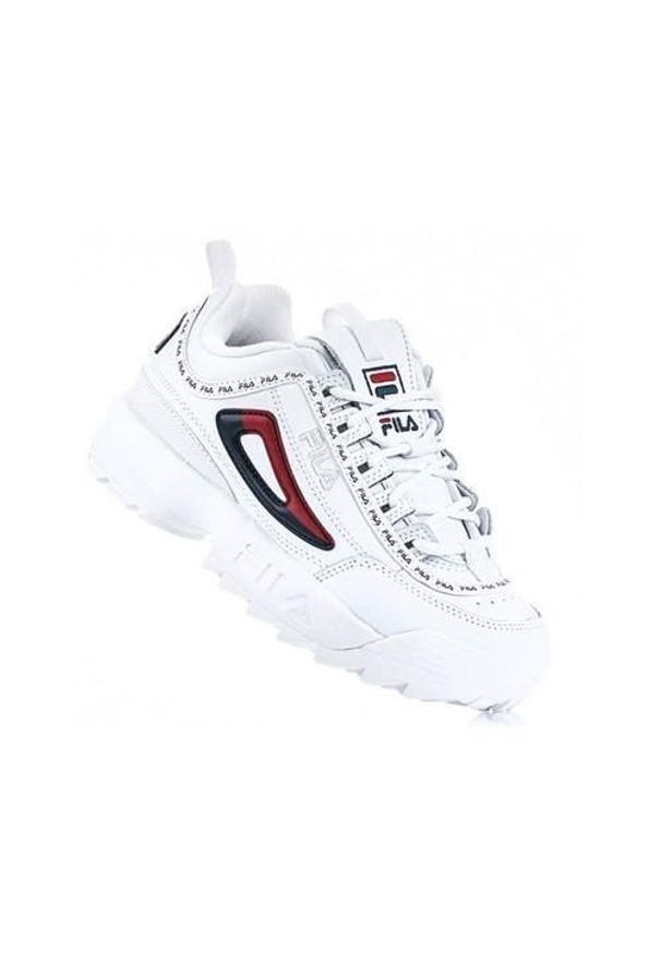 Buty do chodzenia damskie Fila Disruptor II Premium. Zapięcie: sznurówki. Kolor: biały. Materiał: materiał, syntetyk. Szerokość cholewki: normalna. Sport: turystyka piesza