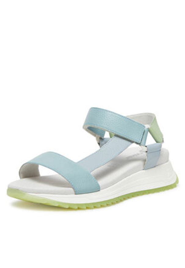 Rieker Sandały W2951-10 Niebieski. Kolor: niebieski. Materiał: skóra